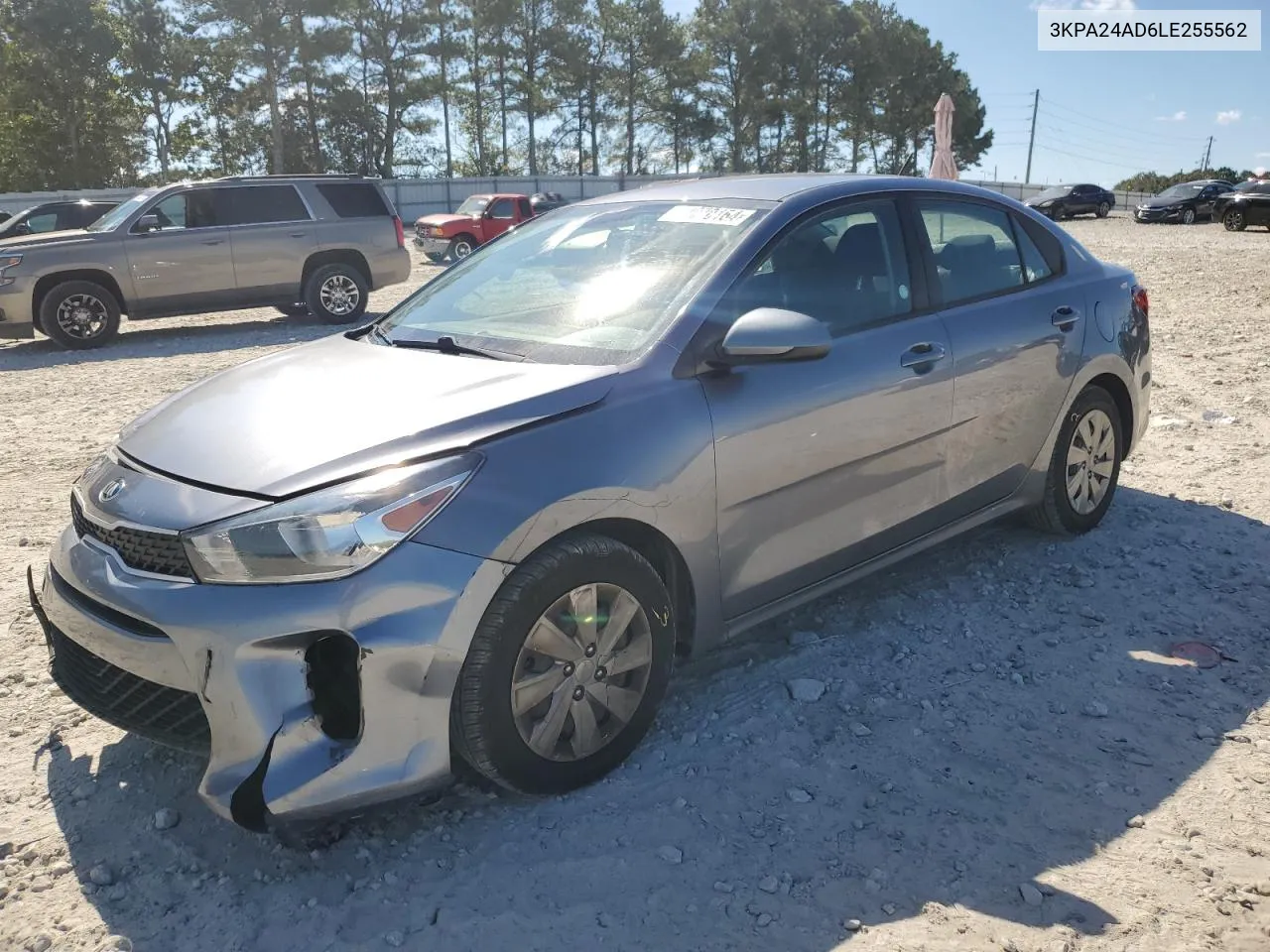 2020 Kia Rio Lx VIN: 3KPA24AD6LE255562 Lot: 74070164