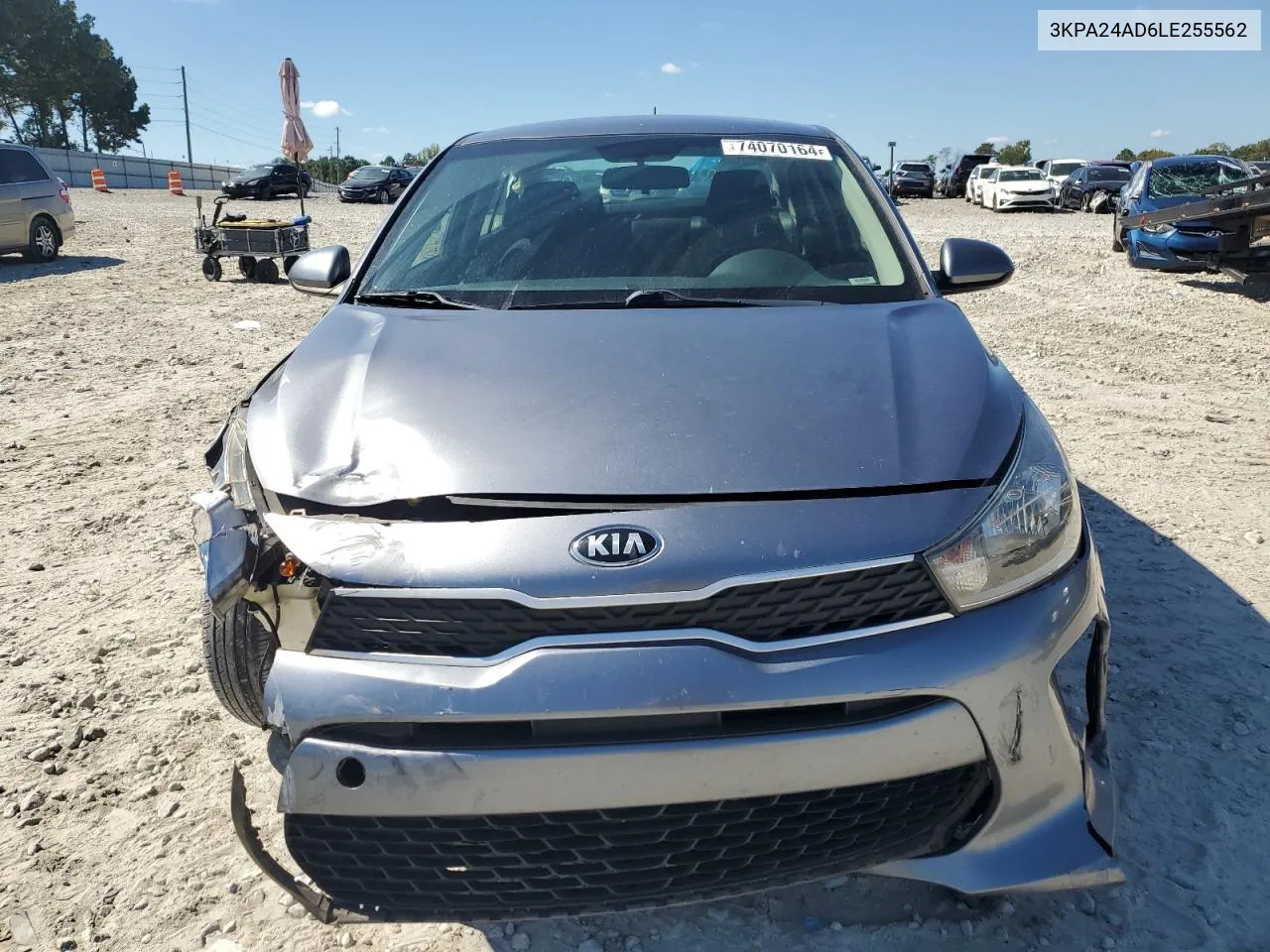 2020 Kia Rio Lx VIN: 3KPA24AD6LE255562 Lot: 74070164