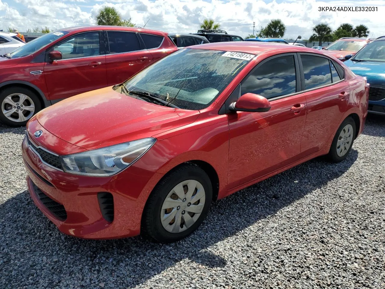 2020 Kia Rio Lx VIN: 3KPA24ADXLE332031 Lot: 74219814