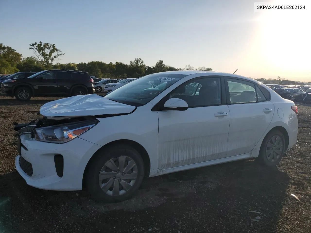 2020 Kia Rio Lx VIN: 3KPA24AD6LE262124 Lot: 74225454