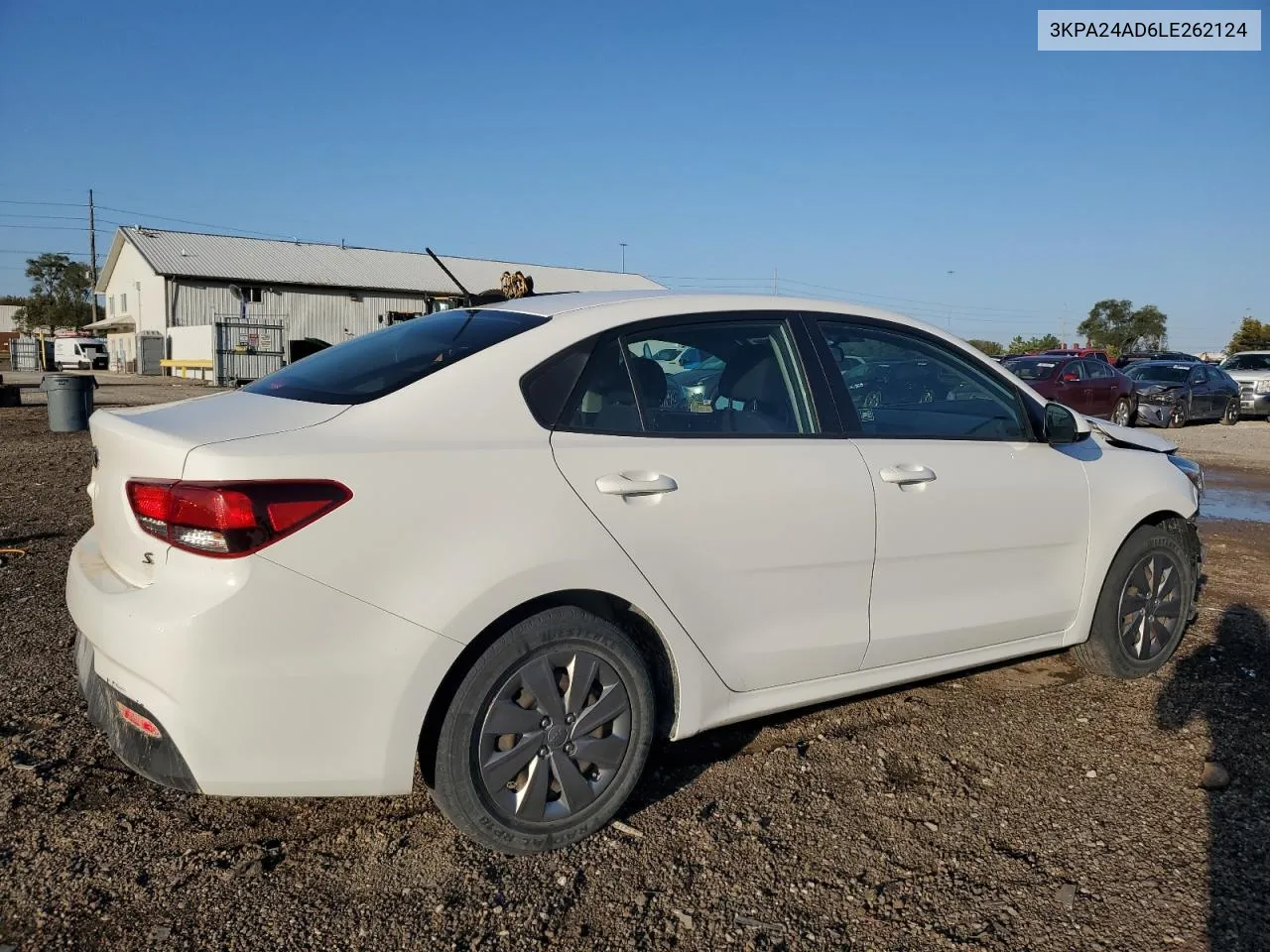 2020 Kia Rio Lx VIN: 3KPA24AD6LE262124 Lot: 74225454