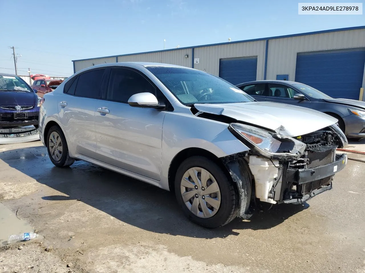 2020 Kia Rio Lx VIN: 3KPA24AD9LE278978 Lot: 74352034