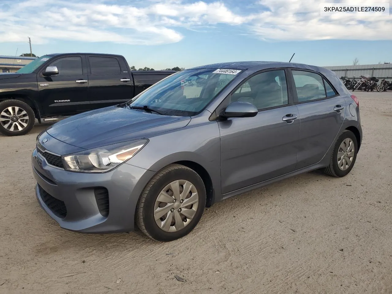 2020 Kia Rio Lx VIN: 3KPA25AD1LE274509 Lot: 74446164