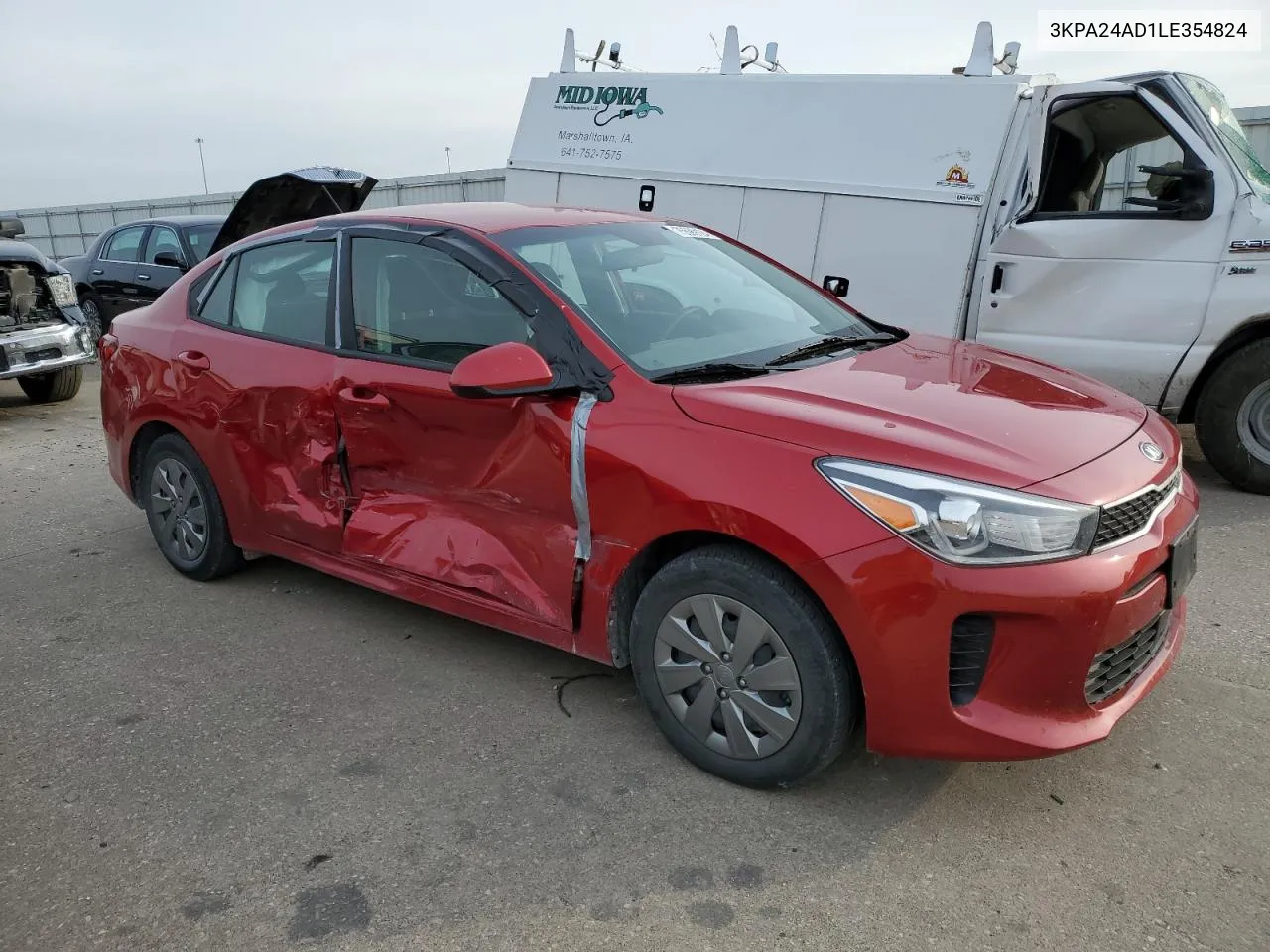 2020 Kia Rio Lx VIN: 3KPA24AD1LE354824 Lot: 75599124