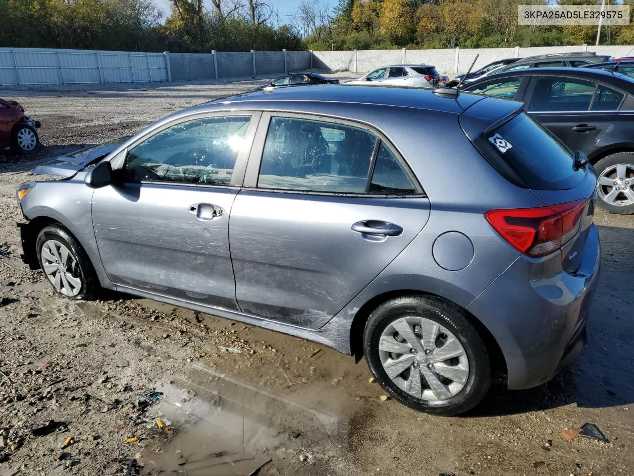 2020 Kia Rio Lx VIN: 3KPA25AD5LE329575 Lot: 75833184