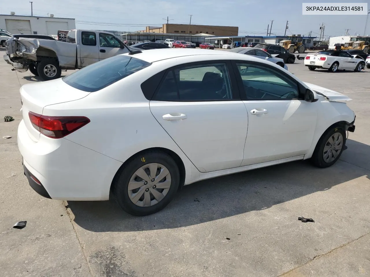 2020 Kia Rio Lx VIN: 3KPA24ADXLE314581 Lot: 75870814