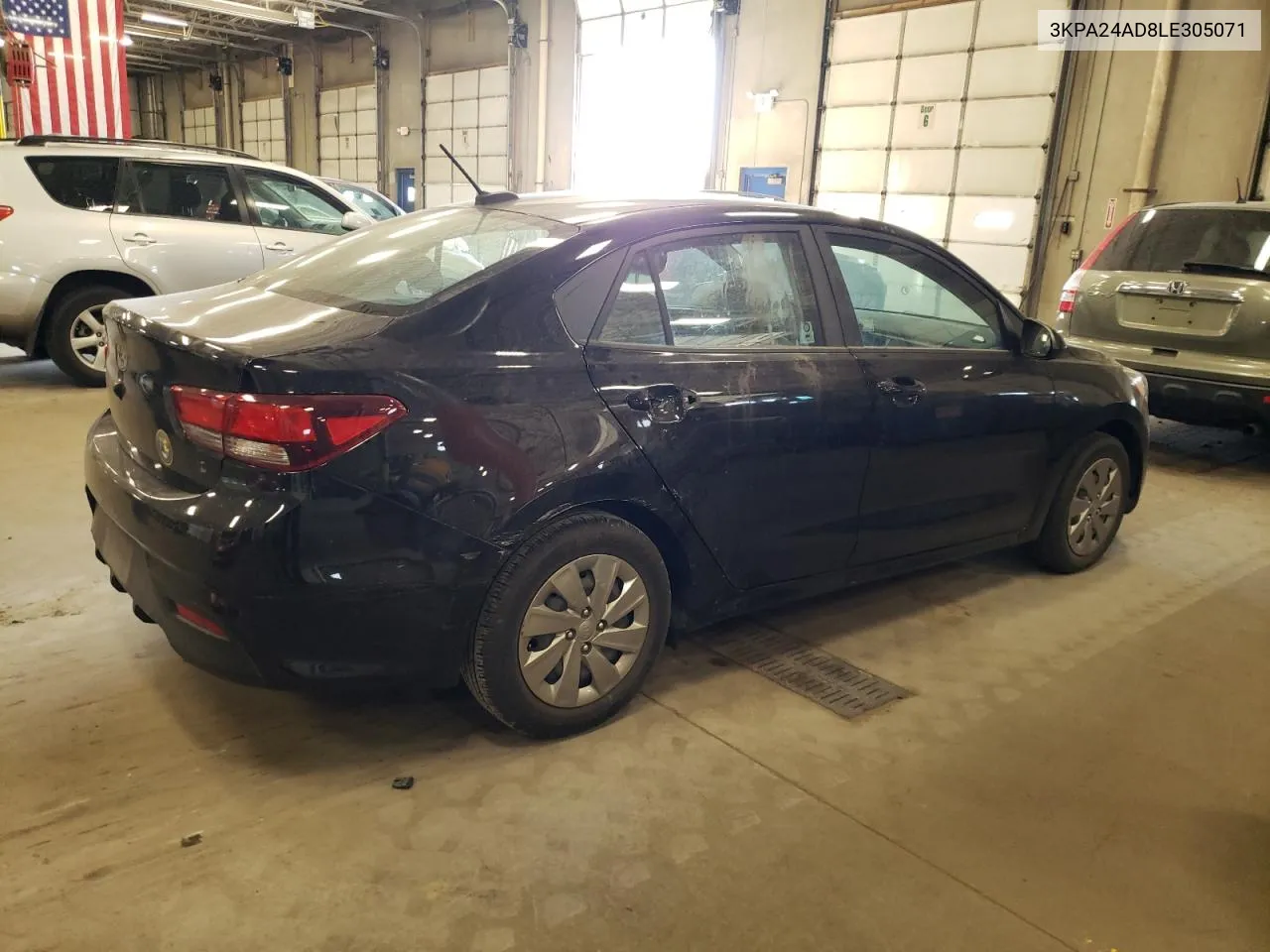 2020 Kia Rio Lx VIN: 3KPA24AD8LE305071 Lot: 76464064