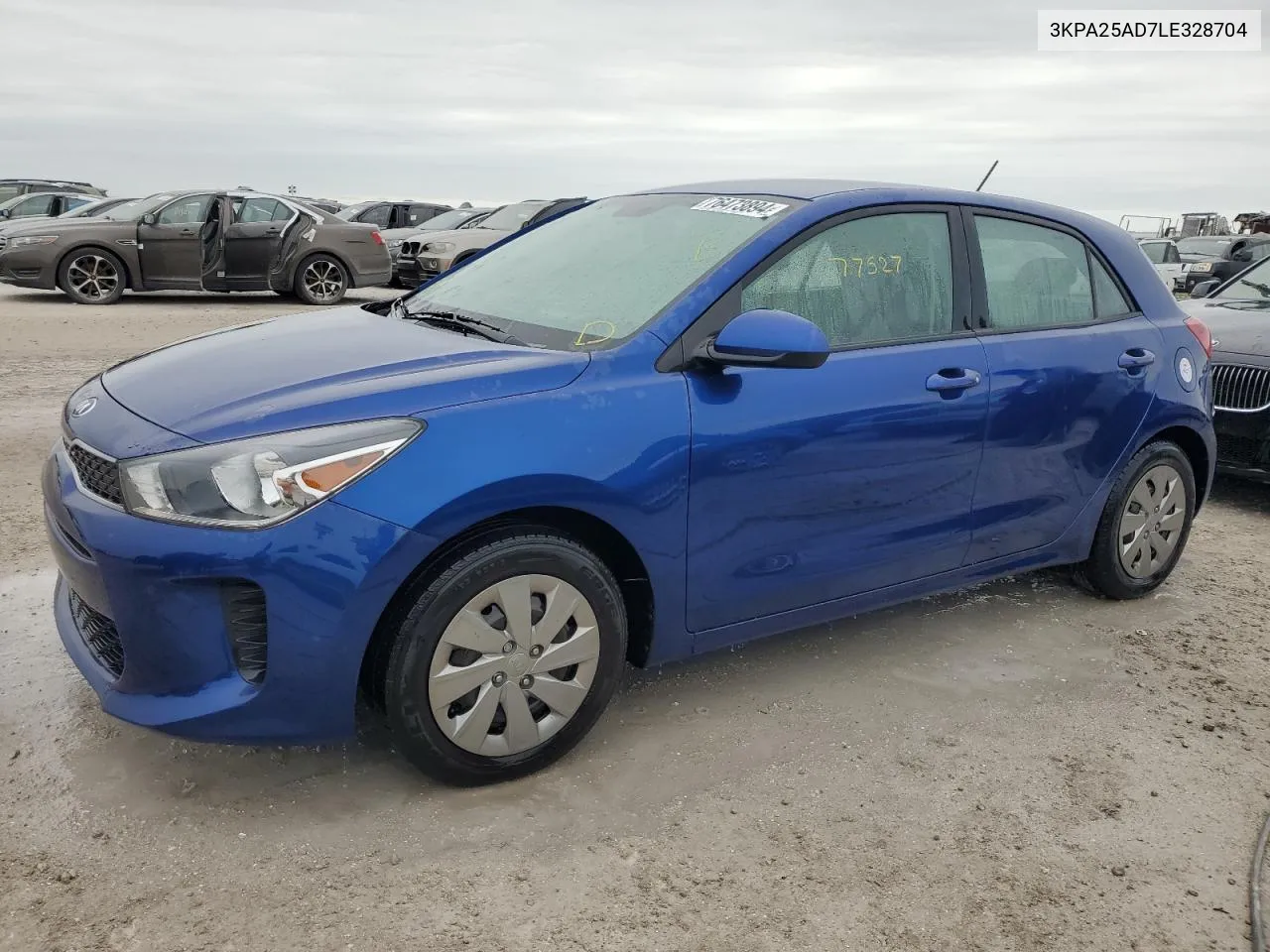 2020 Kia Rio Lx VIN: 3KPA25AD7LE328704 Lot: 76473894