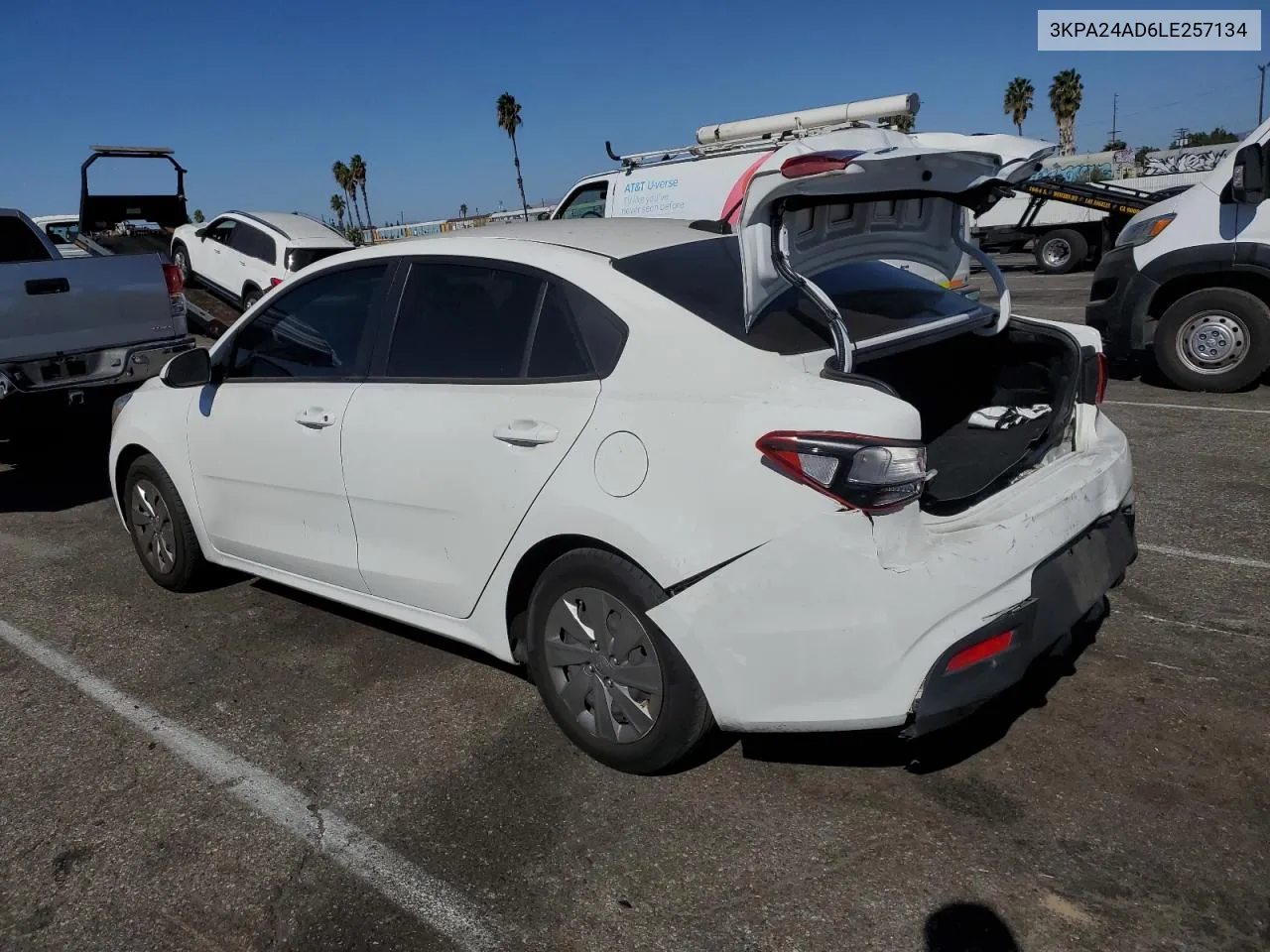 2020 Kia Rio Lx VIN: 3KPA24AD6LE257134 Lot: 77038444