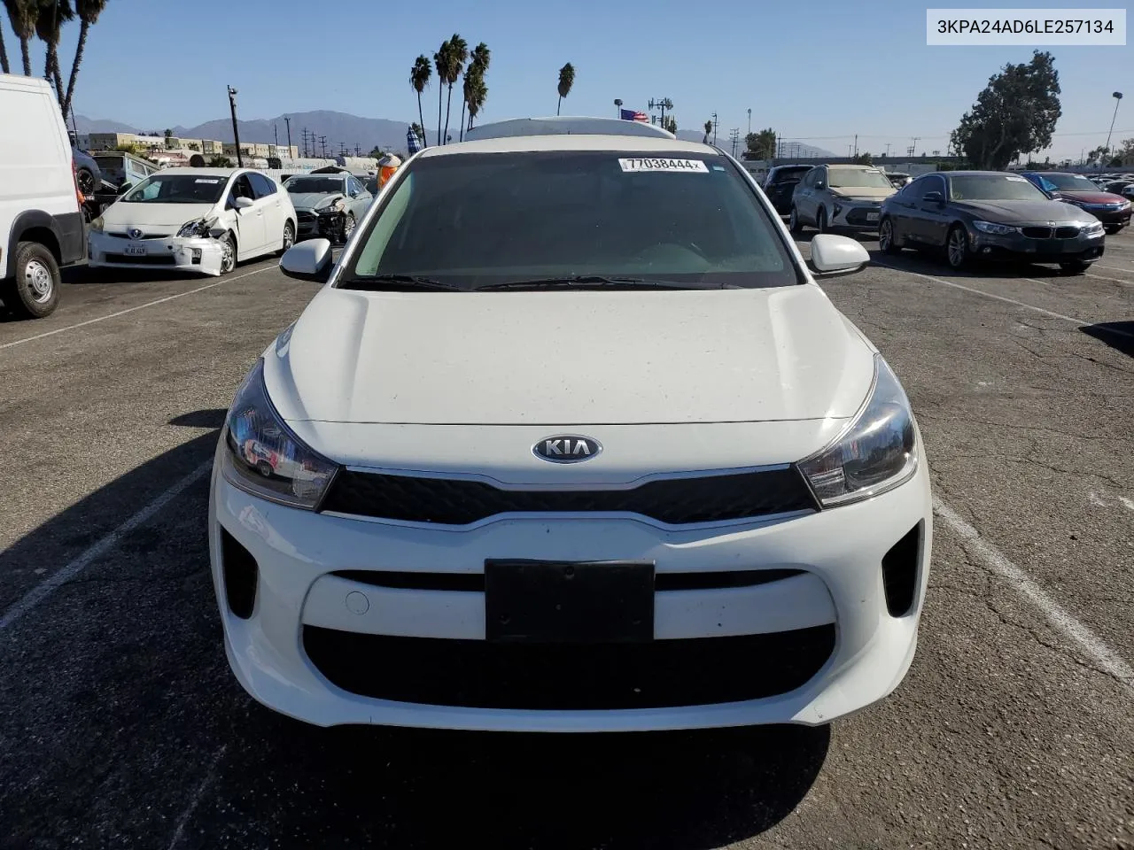 2020 Kia Rio Lx VIN: 3KPA24AD6LE257134 Lot: 77038444