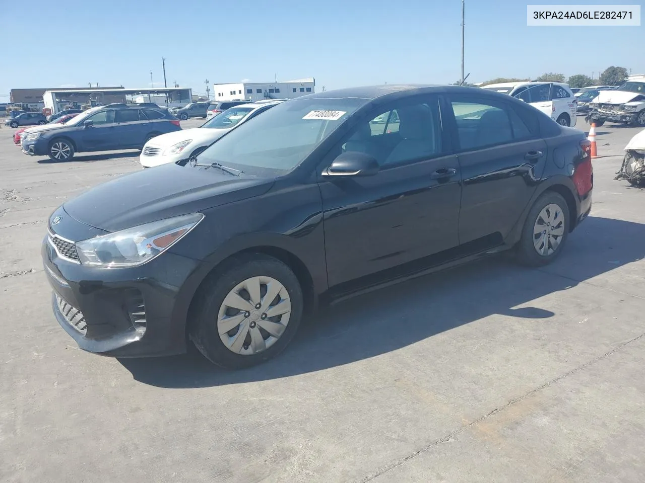 2020 Kia Rio Lx VIN: 3KPA24AD6LE282471 Lot: 77480084