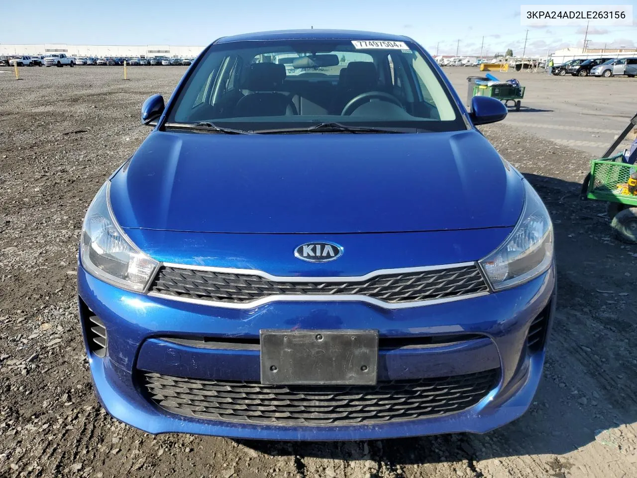 2020 Kia Rio Lx VIN: 3KPA24AD2LE263156 Lot: 77497504