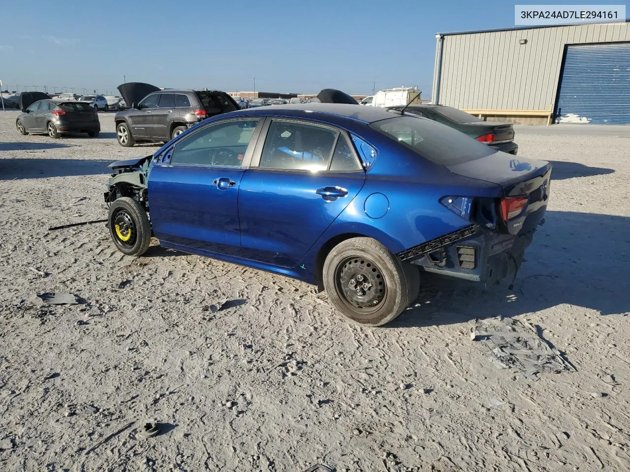 2020 Kia Rio Lx VIN: 3KPA24AD7LE294161 Lot: 77833814