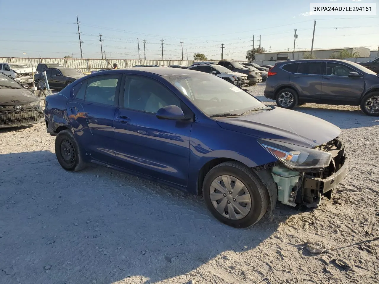 2020 Kia Rio Lx VIN: 3KPA24AD7LE294161 Lot: 77833814