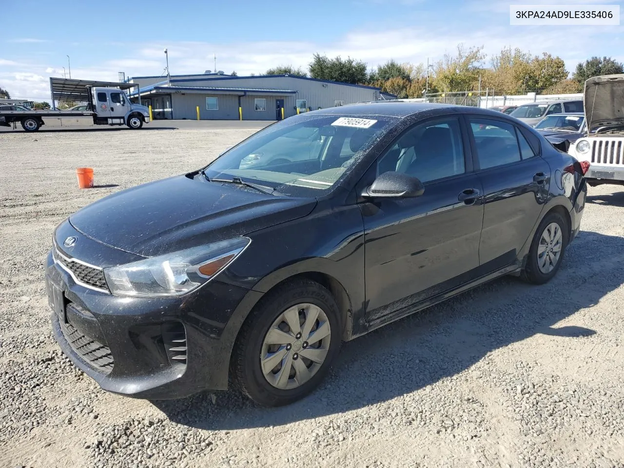 2020 Kia Rio Lx VIN: 3KPA24AD9LE335406 Lot: 77905914