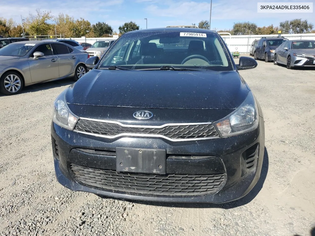 2020 Kia Rio Lx VIN: 3KPA24AD9LE335406 Lot: 77905914