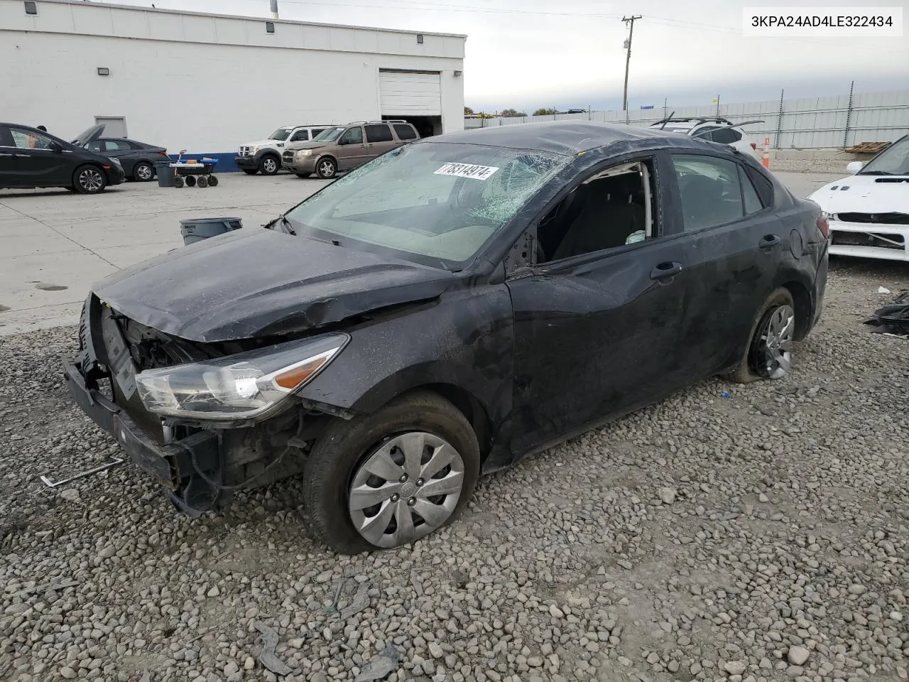 2020 Kia Rio Lx VIN: 3KPA24AD4LE322434 Lot: 78314974