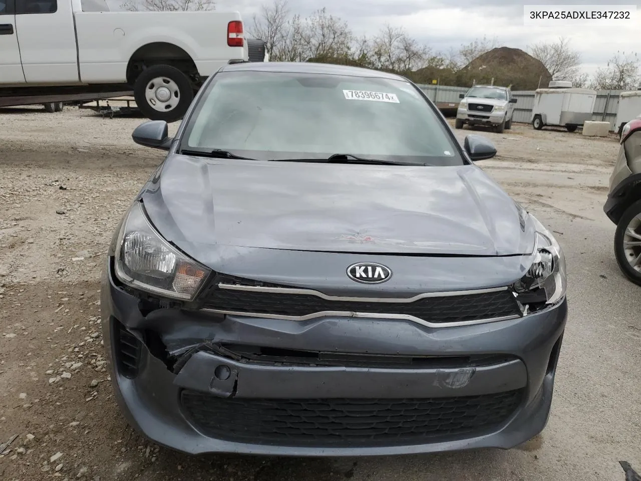 2020 Kia Rio Lx VIN: 3KPA25ADXLE347232 Lot: 78396674