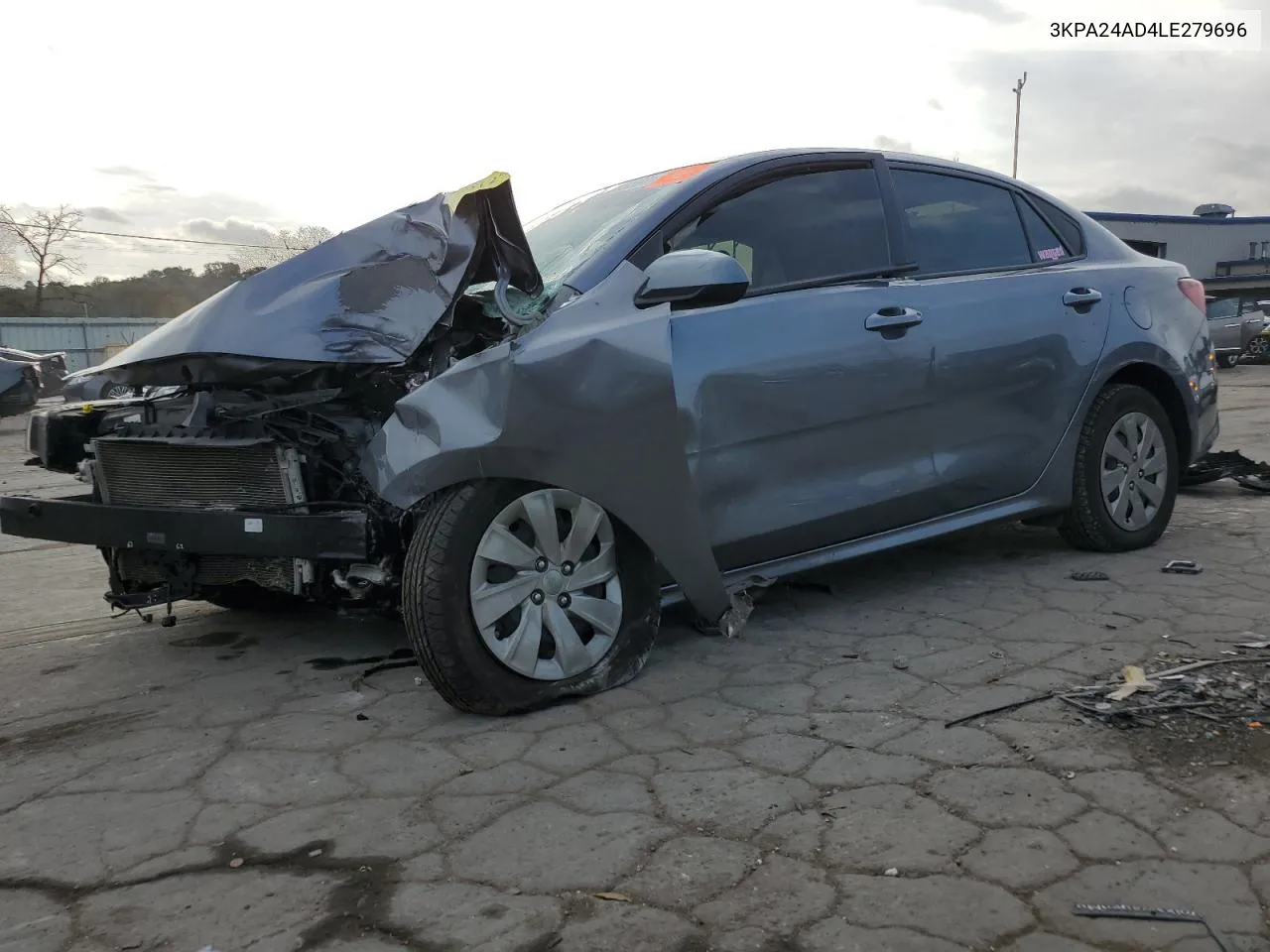 2020 Kia Rio Lx VIN: 3KPA24AD4LE279696 Lot: 78679894