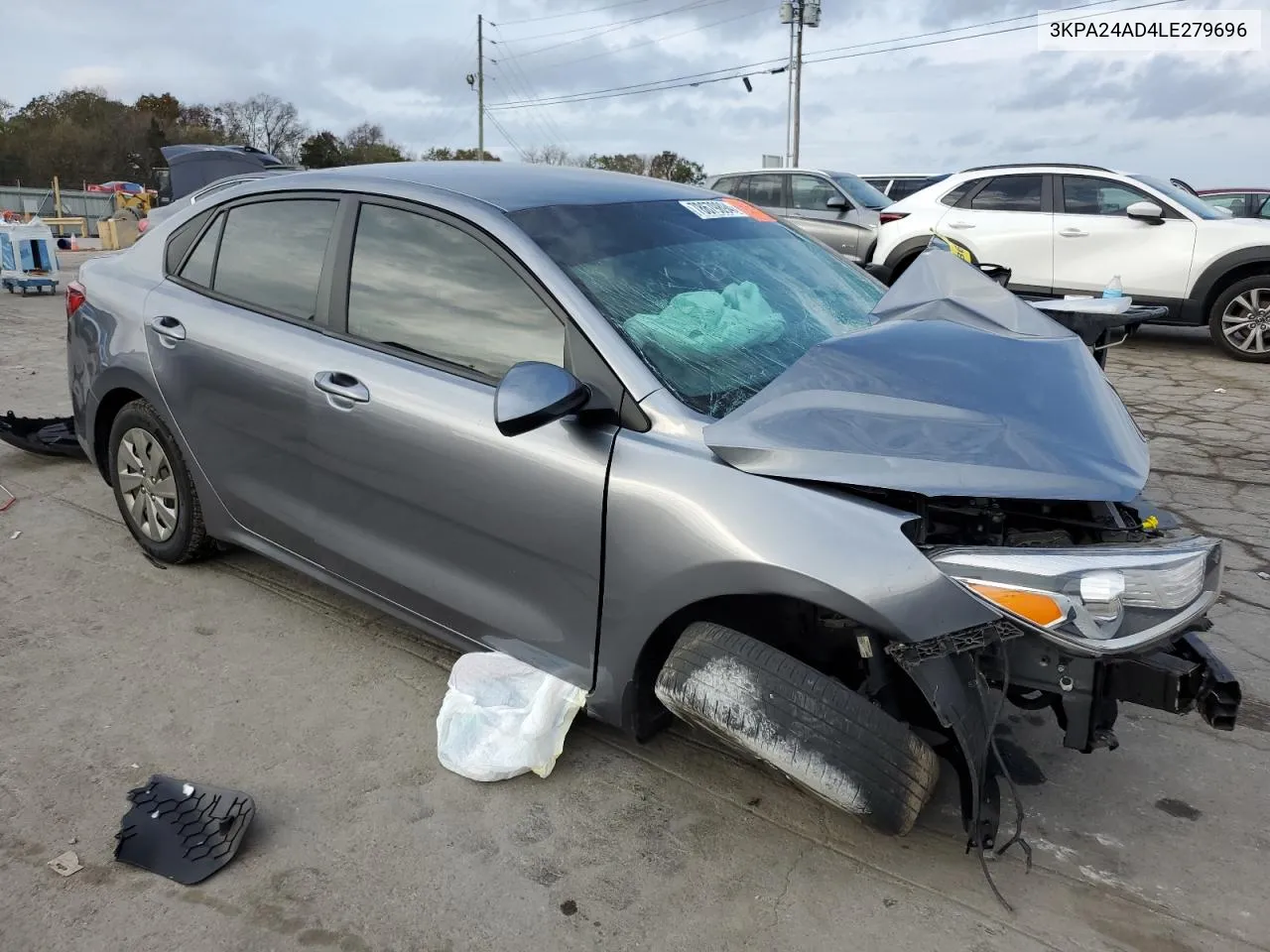 2020 Kia Rio Lx VIN: 3KPA24AD4LE279696 Lot: 78679894