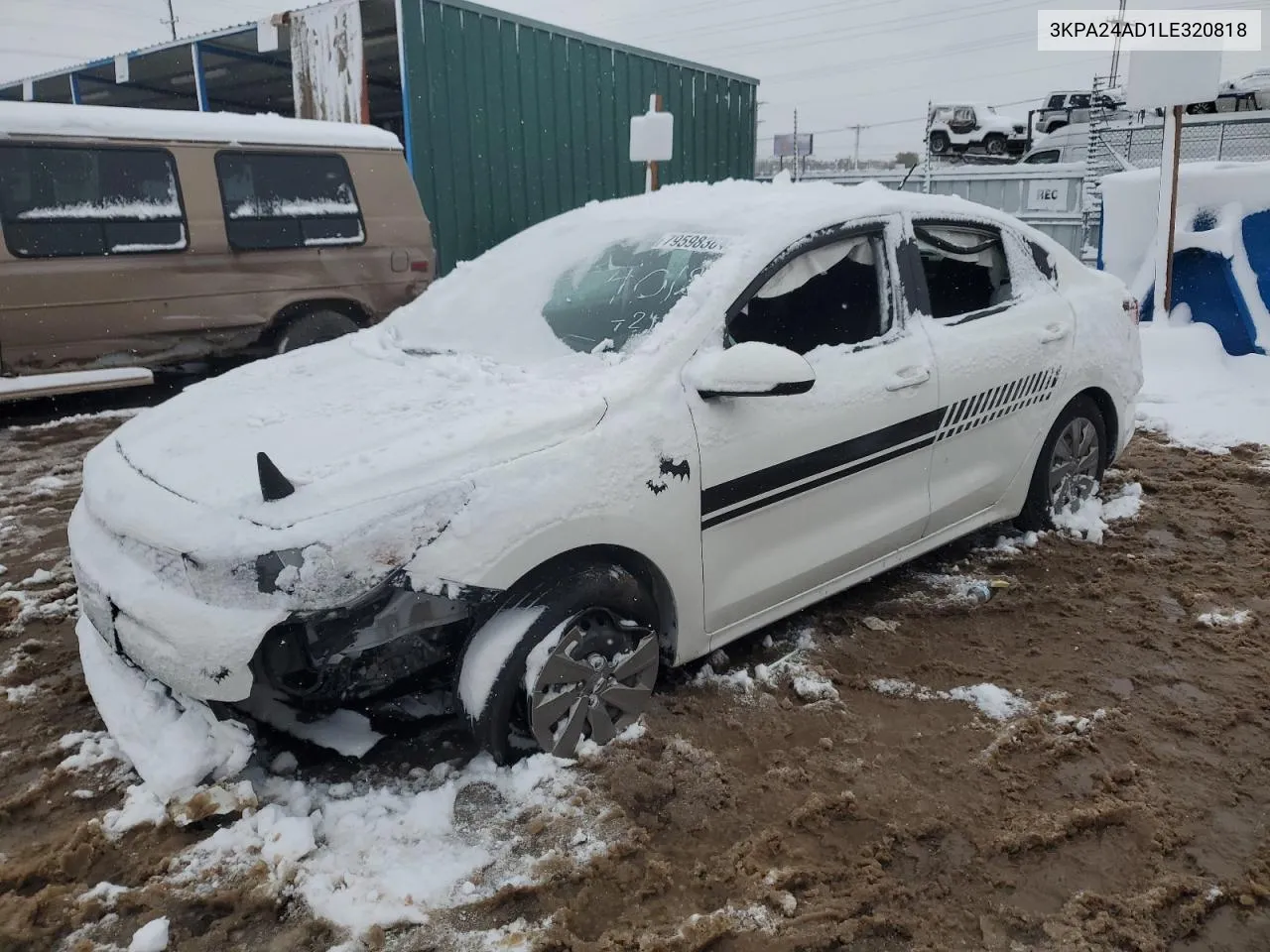 2020 Kia Rio Lx VIN: 3KPA24AD1LE320818 Lot: 79598364