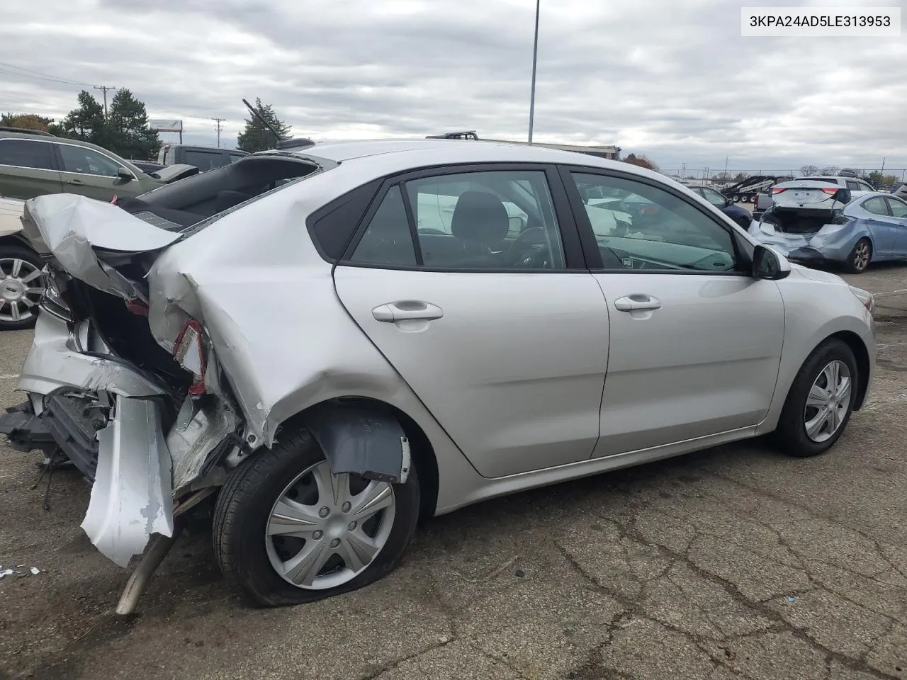 2020 Kia Rio Lx VIN: 3KPA24AD5LE313953 Lot: 80499264