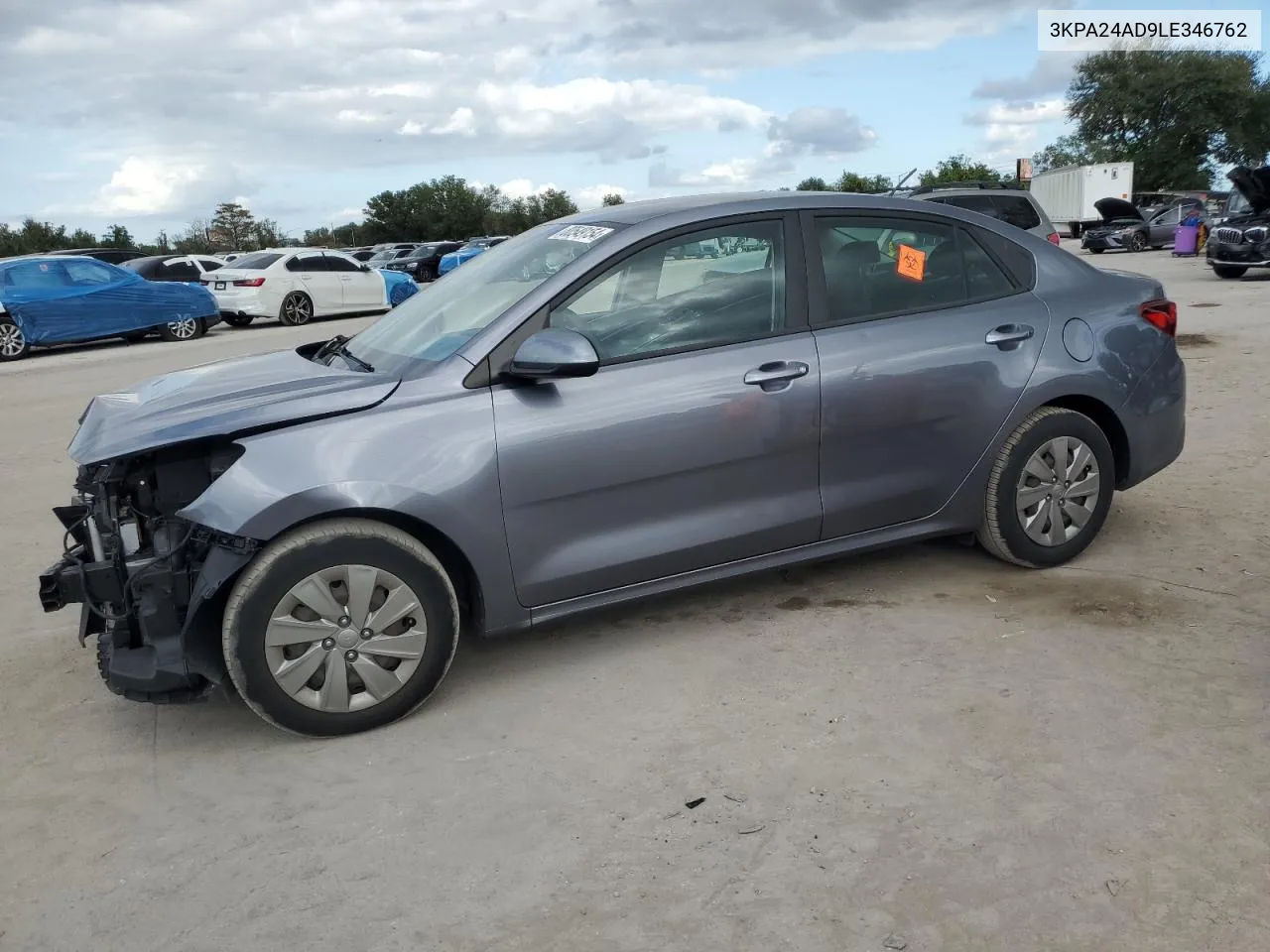 2020 Kia Rio Lx VIN: 3KPA24AD9LE346762 Lot: 80549154