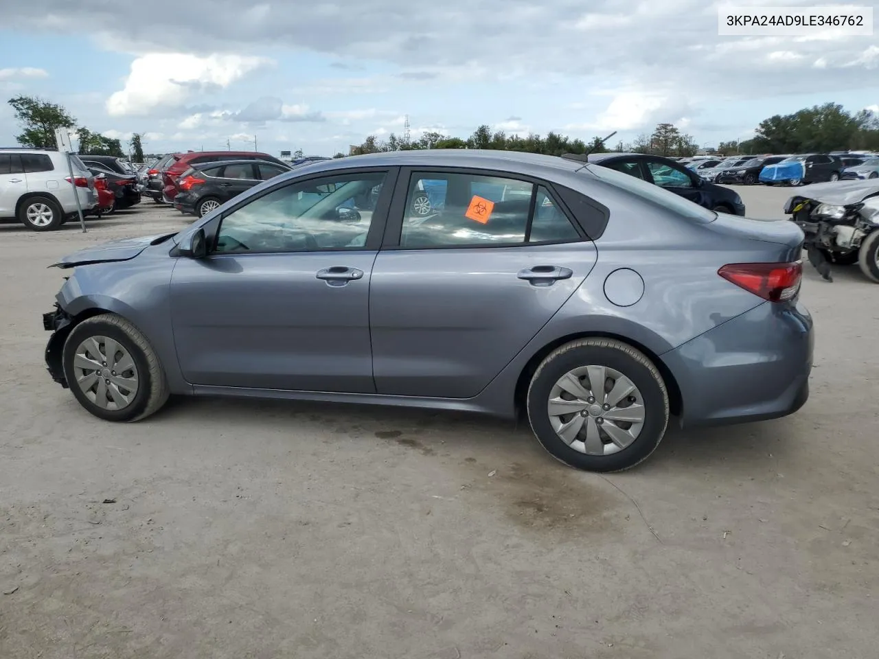 2020 Kia Rio Lx VIN: 3KPA24AD9LE346762 Lot: 80549154