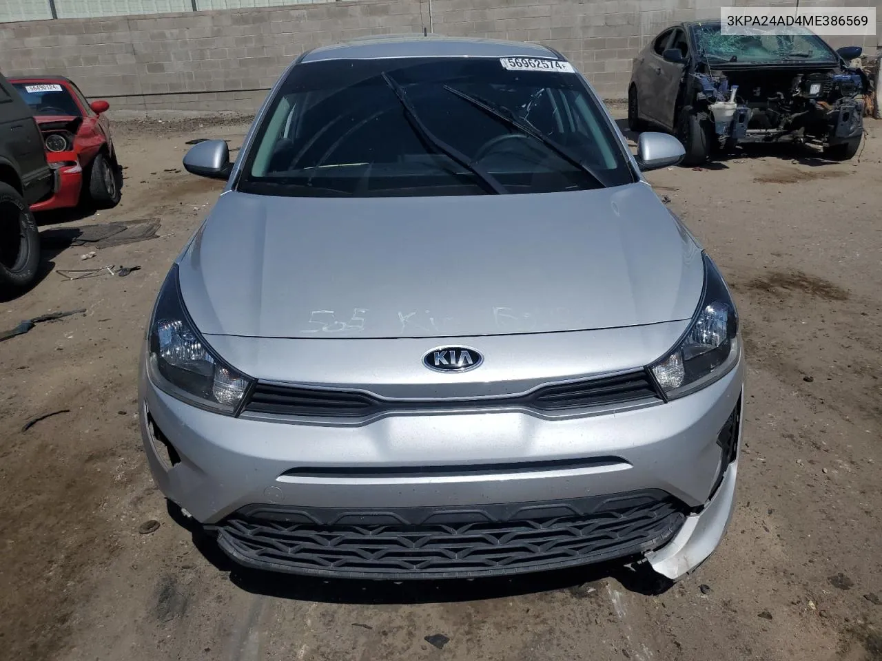 2021 Kia Rio Lx VIN: 3KPA24AD4ME386569 Lot: 56962574