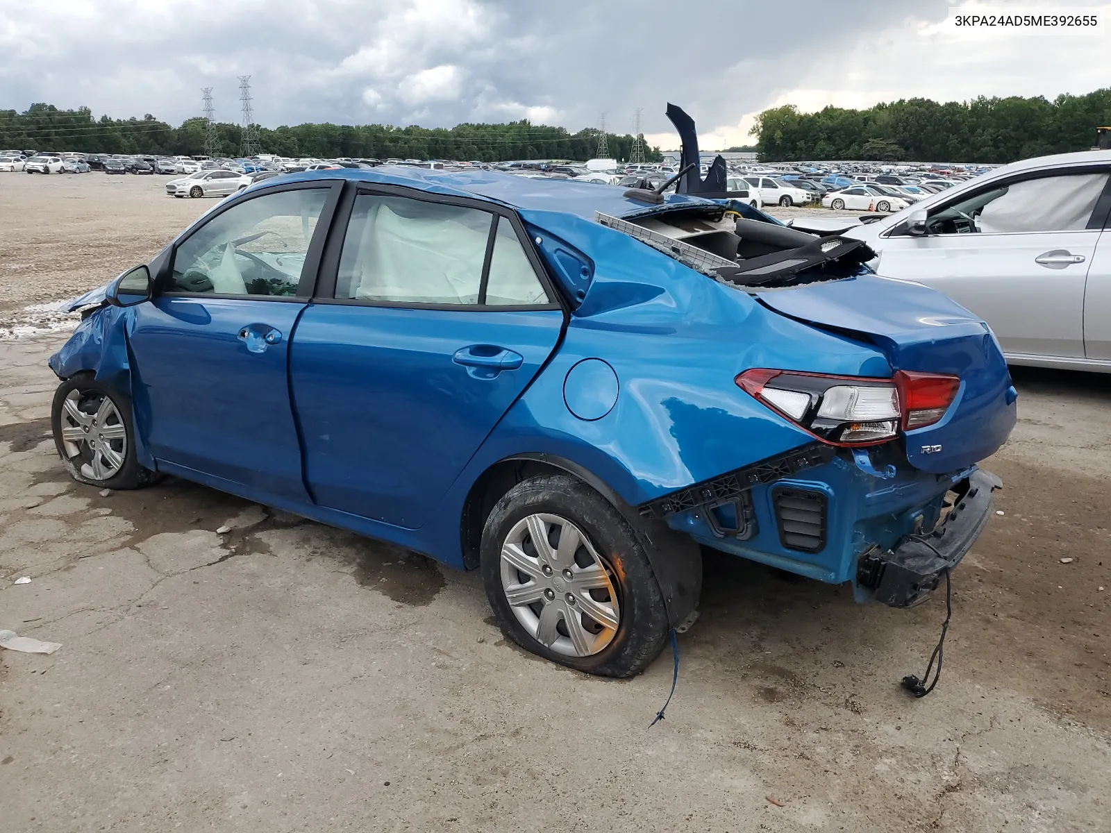 2021 Kia Rio Lx VIN: 3KPA24AD5ME392655 Lot: 60855234