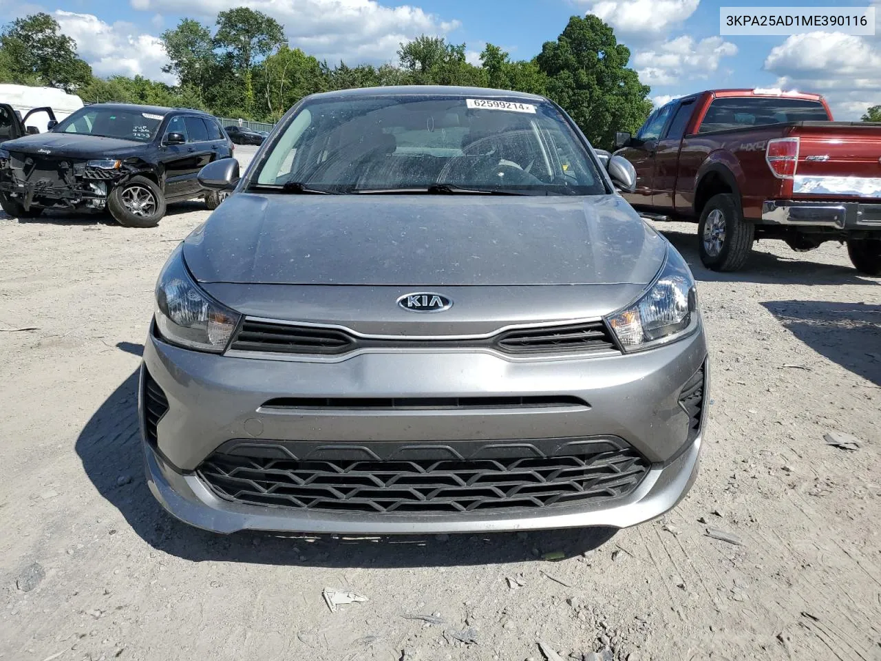 2021 Kia Rio S VIN: 3KPA25AD1ME390116 Lot: 62599214