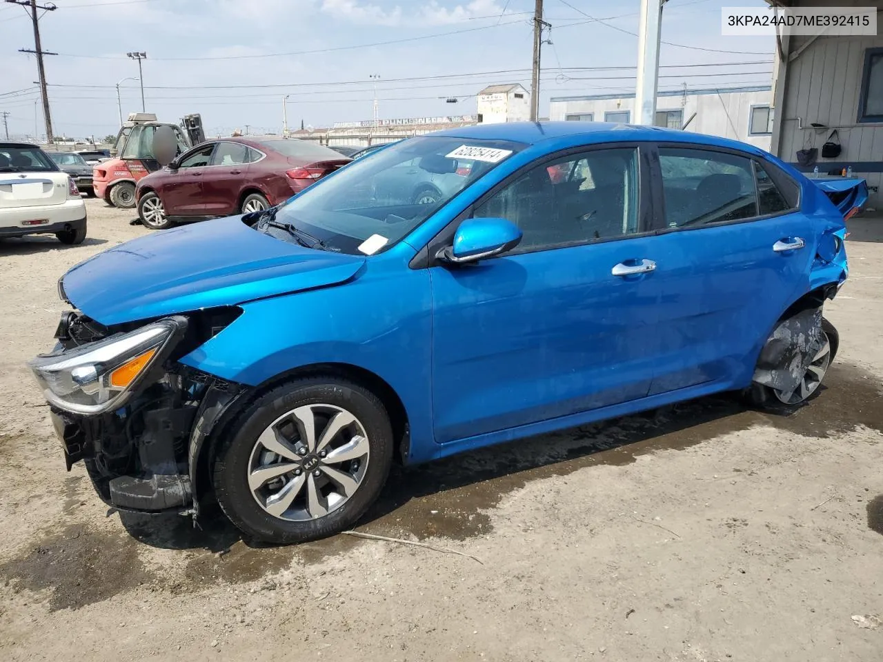 2021 Kia Rio Lx VIN: 3KPA24AD7ME392415 Lot: 62825414