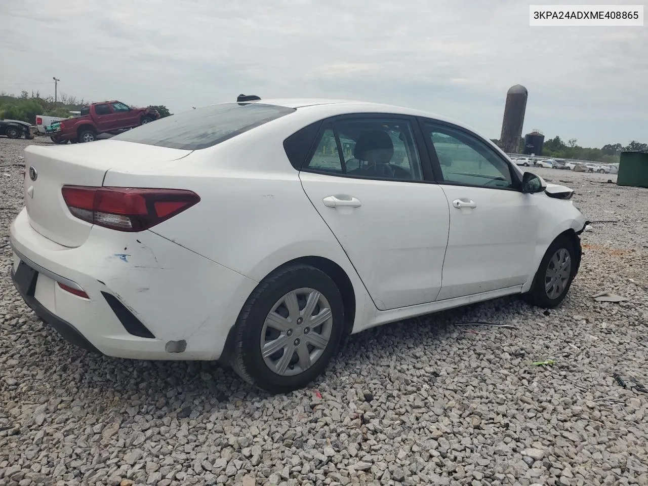 2021 Kia Rio Lx VIN: 3KPA24ADXME408865 Lot: 63255954