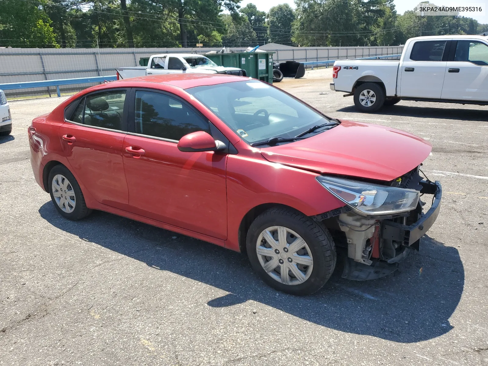 2021 Kia Rio Lx VIN: 3KPA24AD9ME395316 Lot: 66424414