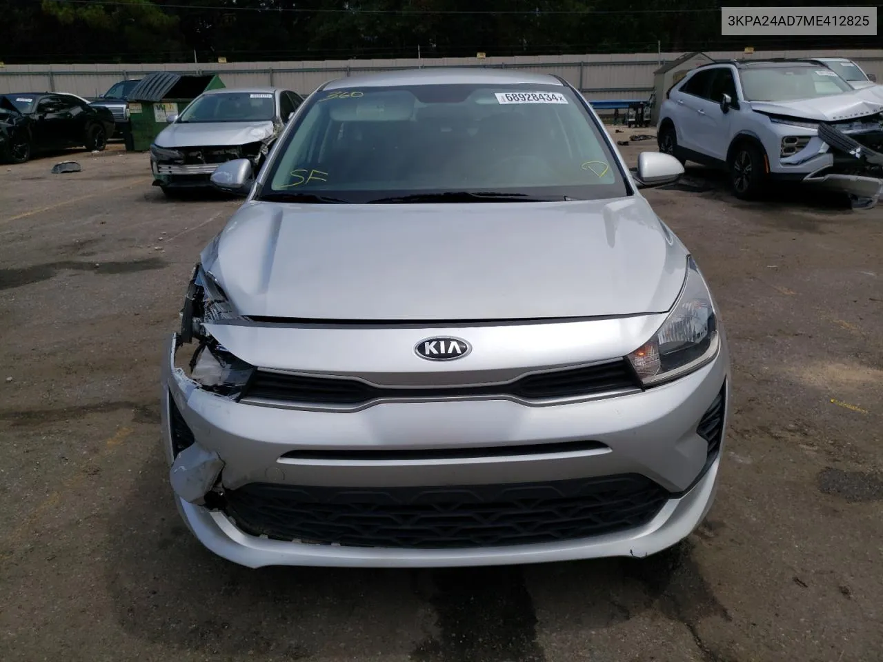 2021 Kia Rio Lx VIN: 3KPA24AD7ME412825 Lot: 68928434