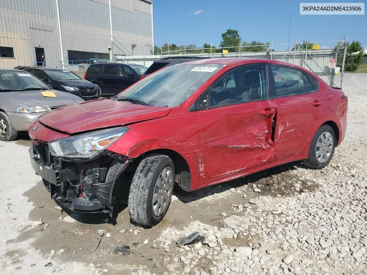 2021 Kia Rio Lx VIN: 3KPA24AD2ME423506 Lot: 69421714