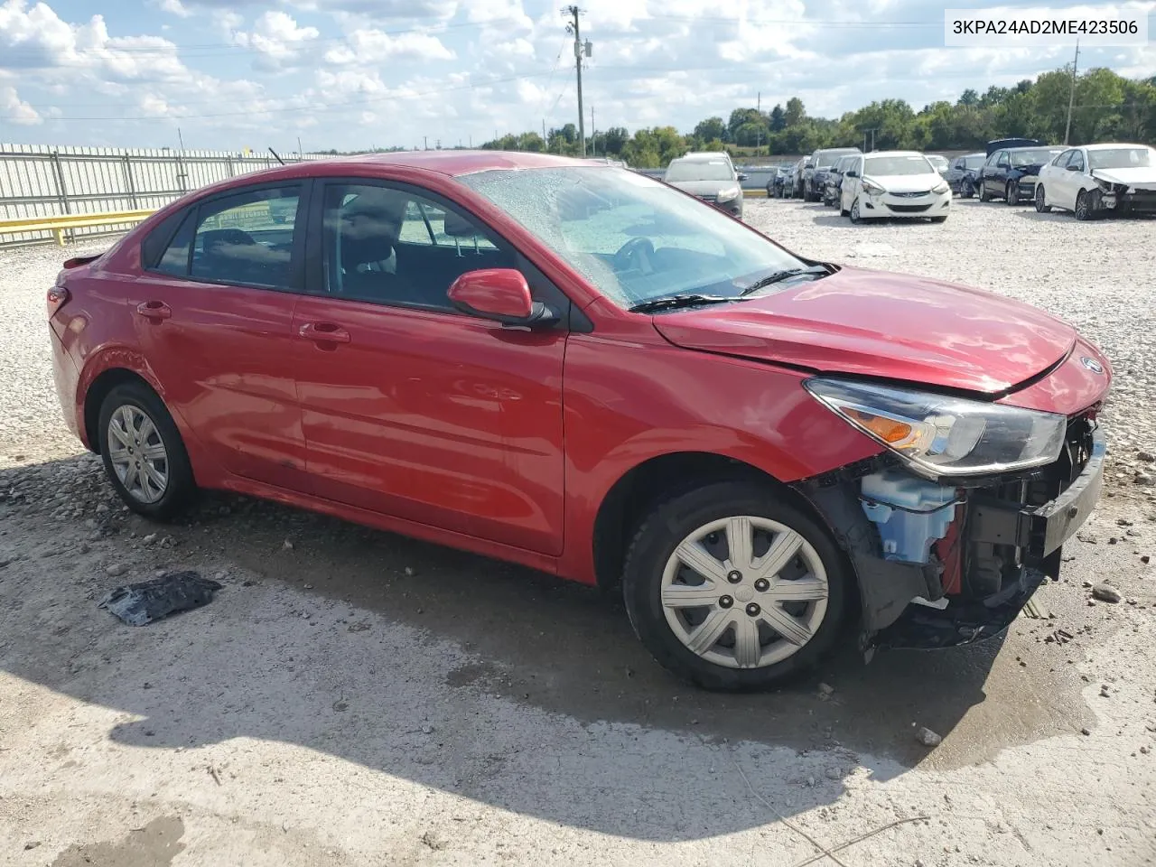 2021 Kia Rio Lx VIN: 3KPA24AD2ME423506 Lot: 69421714