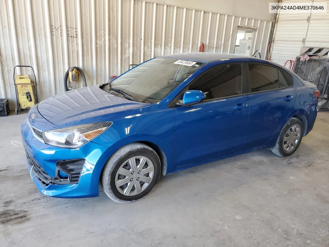 2021 Kia Rio Lx VIN: 3KPA24AD4ME370646 Lot: 69425664