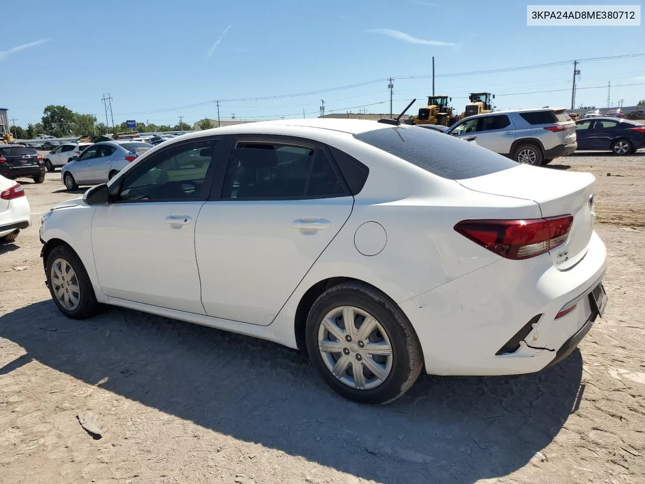 2021 Kia Rio Lx VIN: 3KPA24AD8ME380712 Lot: 71084864