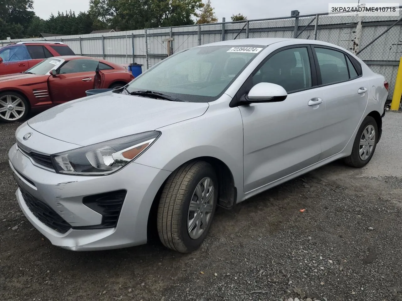 2021 Kia Rio Lx VIN: 3KPA24AD7ME410718 Lot: 72394424