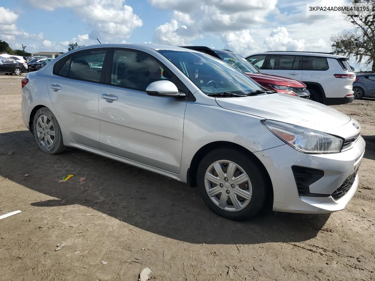 2021 Kia Rio Lx VIN: 3KPA24AD8ME418195 Lot: 73814064