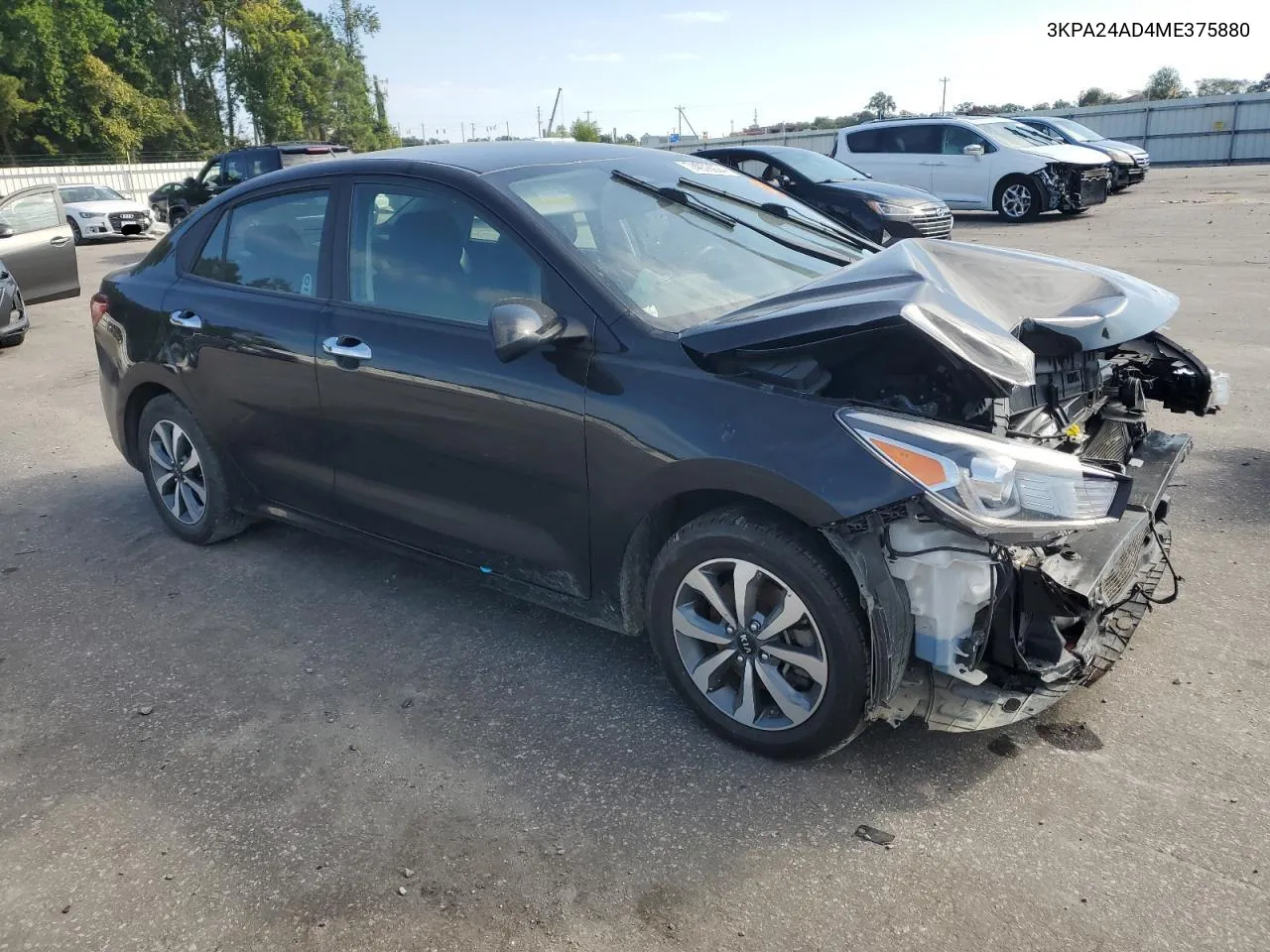 2021 Kia Rio Lx VIN: 3KPA24AD4ME375880 Lot: 74978974