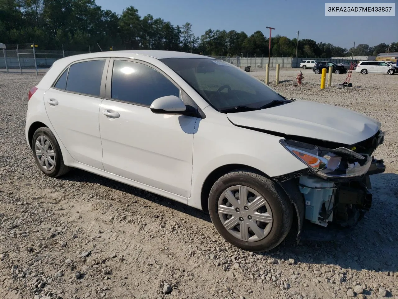 2021 Kia Rio S VIN: 3KPA25AD7ME433857 Lot: 75175454