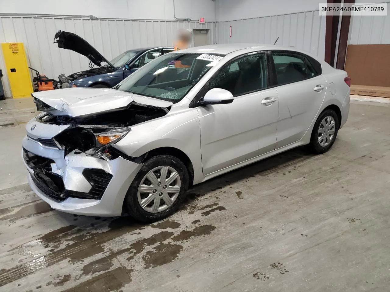 2021 Kia Rio Lx VIN: 3KPA24AD8ME410789 Lot: 75332434