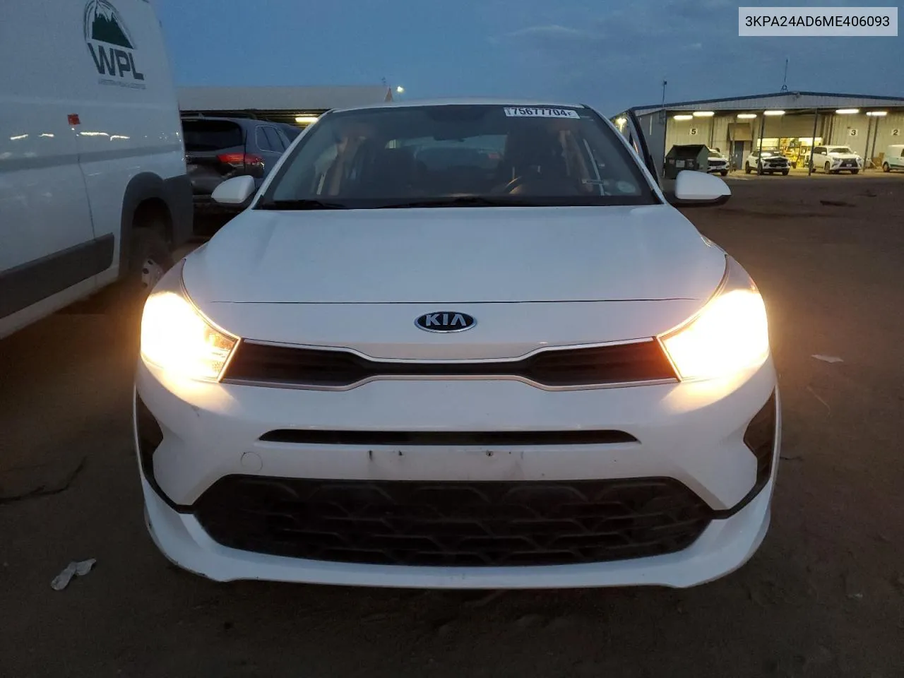 2021 Kia Rio Lx VIN: 3KPA24AD6ME406093 Lot: 75677704