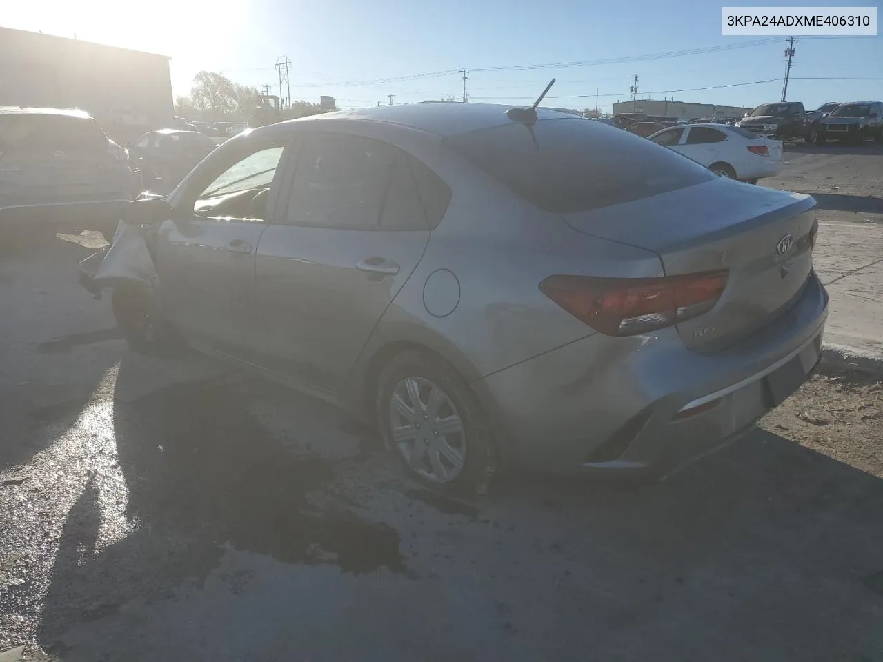 2021 Kia Rio Lx VIN: 3KPA24ADXME406310 Lot: 75963644