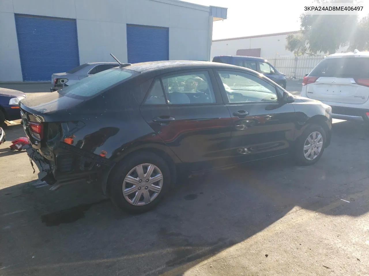 2021 Kia Rio Lx VIN: 3KPA24AD8ME406497 Lot: 76176334