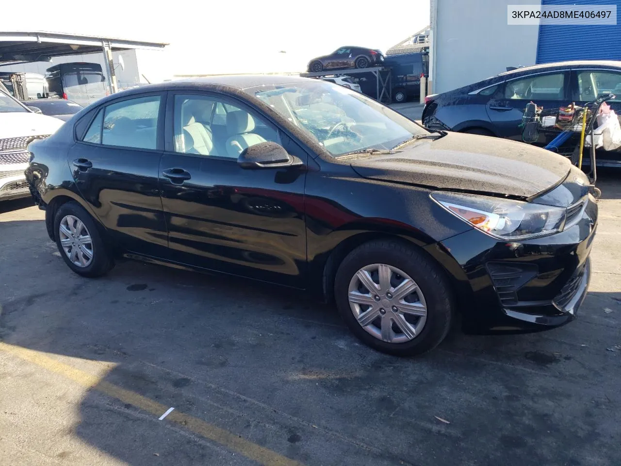 2021 Kia Rio Lx VIN: 3KPA24AD8ME406497 Lot: 76176334