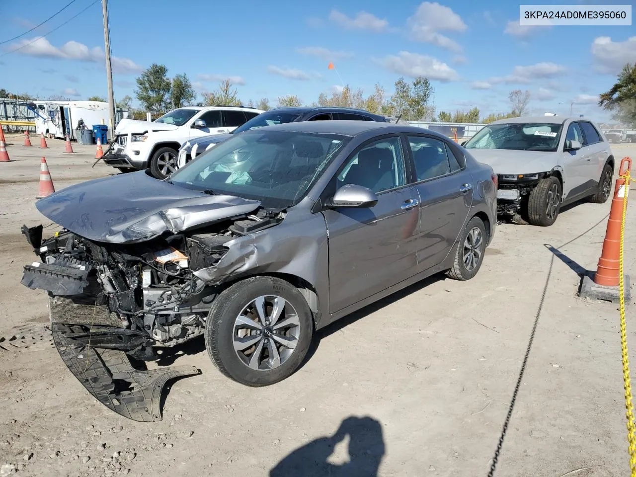 2021 Kia Rio Lx VIN: 3KPA24AD0ME395060 Lot: 76209014