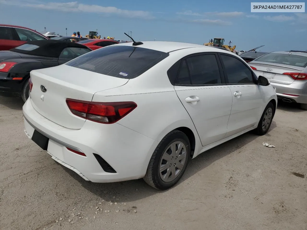 2021 Kia Rio Lx VIN: 3KPA24AD1ME427787 Lot: 76387554